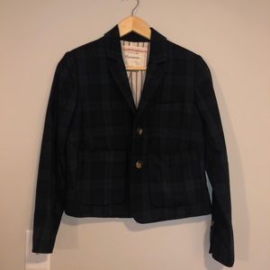 Anthropology Cartonnier Blazer Green & Navy